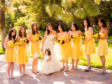 Yellow bridesmaid dresses