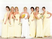 Light yellow bridesmaid dresses