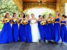 Blue bridesmaid dresses