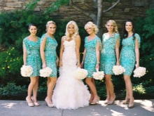 Colorful dresses for bridesmaids