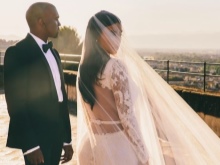 Wedding dress Kim Kardashian view from the back