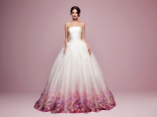 Color fashionable puffy wedding dress