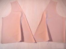Stitching tucks in front of the bodice