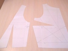 Ready-made pattern of evening dress from haute couture