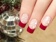 French under a cherry dress