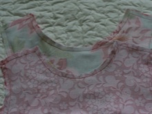 An example of sewing details on a dress