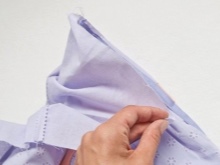 Stitching zippers on a lined baby dress
