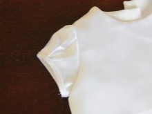 Sewed sleeve to the dress