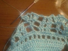 Knitting a skirt according to the pattern on a dress for girls up to a year