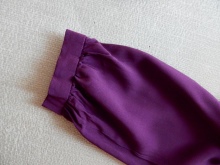 Stitching the cuff in the sleeve