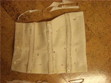 Stitching pad and corset