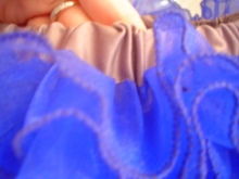 Attaching elastic to a skirt for a girl