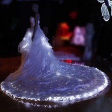 Chic wedding dress with backlight