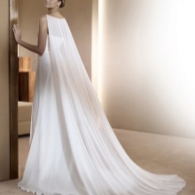 Grecka suknia ślubna z trenem Watteau