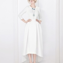 Closed wedding dress short front, long back