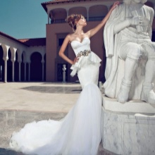 Mermaid Wedding Dress with Peplum
