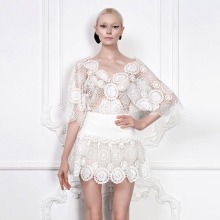 Lace short dress evening light