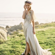 Rustic Split Wedding Dress