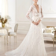 Wedding dress from the collection of 2014 from Eli Saab with a deep neckline