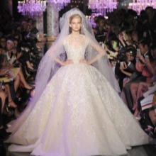 Golden wedding dress by Eli Saab