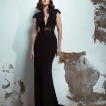 Evening dress with lace