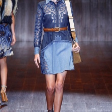 Haljina od košulje od traper čipke