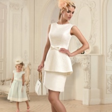 Short wedding dress with basques from Tatyana Kaplun