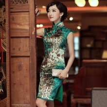 Short sleeve qipao dress