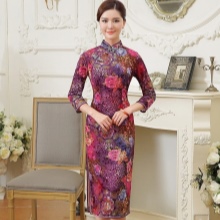 Three Quarter Sleeve Mid Qipao Dress