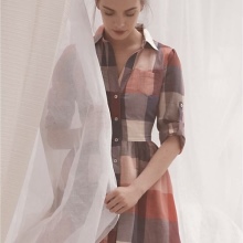 Square Check Shirt Dress
