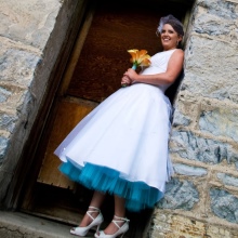 Blue Petticoat Wedding Dress
