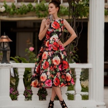 Dress in a large flower