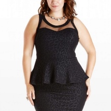 Dress with a peplum for a figure Pear (triangle)