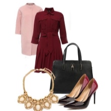 Dress shirt and accessories for it for an inverted triangle type figure