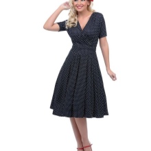 50s Triangle Polka Dot Dress