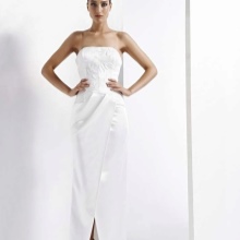 Strapless floor-length dress