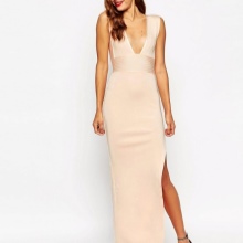 Long silk corporate dress