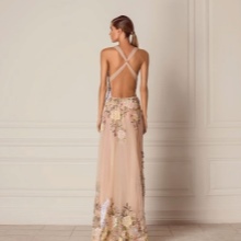 Dress in a floor summer evening with a print