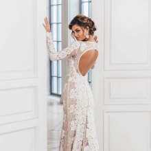 Lace open back dress