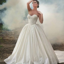 puffy taffeta wedding dress