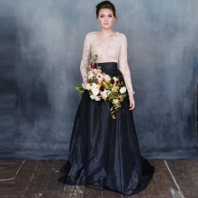  black taffeta dress