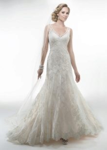 Straight Ankle-Length Wedding Dress