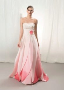 Pink wedding dress