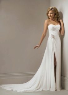 One neck wedding dress