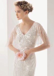 Short Sleeve Wedding Dress
