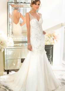 Abito da sposa con spalline sottili