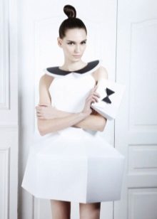 Original wedding dress made of paper