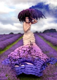 Unusual multi-colored and a little frightening wedding dress