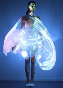 Wedding dress with LEDs