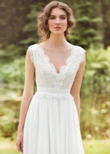 Simple style wedding lace dress